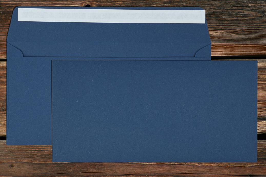 Briefhüllen DL 110x220 mm Haftklebend Nachtblau 80 g/qm